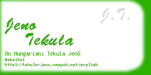 jeno tekula business card